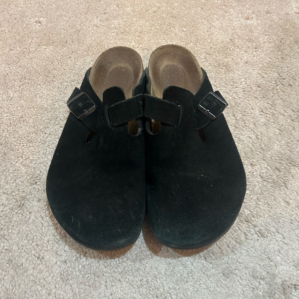 Birkenstock Black Suede Mules - Picture 2 of 6